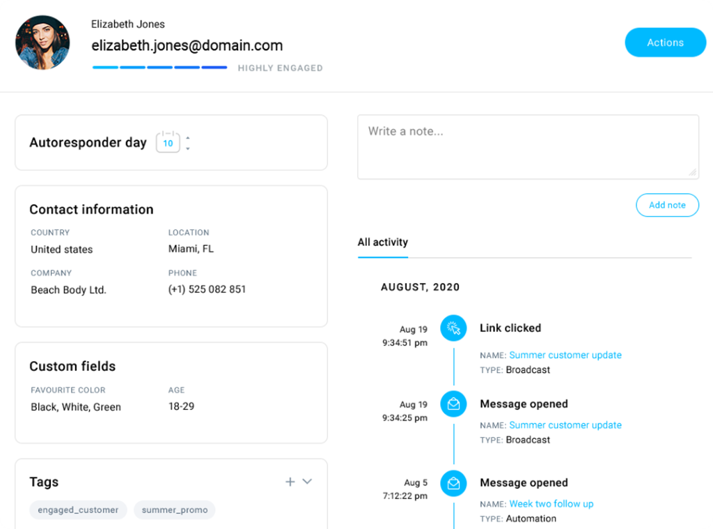 05_GetResponse screenshot Screenshot of GetResponse, an email automation software with the best social media integration